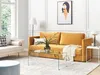 BELIANI 3-Sitzer Sofa Senfgelb Samtbezug mit Schlaffunktion Produktbild-Vorschau 2