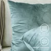 Lionmood Premium Samt Kissenbezug Türkis 50x50cm -1er- Produktbild-Vorschau 8