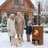 ASH® - Sonnenuntergang - Gartenkamin mit BBQ - Cortenstahl Produktbild-Vorschau 4