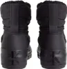 A pair of black Calvin Klein snow boots shown from the back. Voir les images du produit
