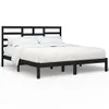 vidaXL Lit en bois massif noir 200x200 cm Voir les images du produit 1