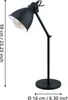 Eglo 49469 PRIDDY E27 stolní lampa černá bílá Náhled obrázku produktu 15