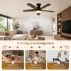 Ventilatore da soffitto con luce, Φ106 cm, pale a doppia Anteprima dell’immagine prodotto 4