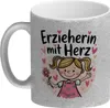 Fröhliches Cartoon-Mädchen - Erzieherin mit Herz Produktbild-Vorschau 2
