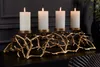 Candeliere astratto, 60 cm, 4 bracci, color oro Anteprima dell’immagine prodotto 3