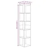 A diagram showing the dimensions of a tall, narrow shelving unit. Podgląd zdjęcia produktu