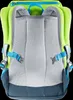 The back of a child's backpack is shown against a black background. Produktbild-Vorschau