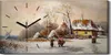 Wandbild Leinwand Bilder Wanduhr 60x30 Gemälde Winter Produktbild-Vorschau 1