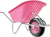 Matrix Schubkarre 100l 250kg Luftrad Kunststoffwanne Pink Produktbild-Vorschau 1
