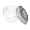 A clear studio shot of a multi-compartment baby formula dispenser with its lid open. Produktbild-Vorschau