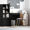 vidaXL Bureau, zwart, eikenlook, 60 x 50 x 76 cm Productafbeelding-voorbeeld 2