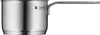 A stainless steel saucepan with a handle against a white background. Podgląd zdjęcia produktu