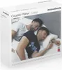 The image shows the product packaging for a couple's pillow. Two men are depicted sleeping comfortably on a bed, suggesting the product's use. Podgląd zdjęcia produktu