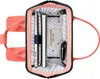 The inside of an open backpack showing its compartments and contents. Produktbild-Vorschau