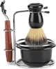 4Pcs Rasierset Manuelles Rasiermesser Edelstahl Ständer Produktbild-Vorschau 2