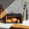 Caja de pan de madera Creative Home, negra, 38 x 28,5 x Vista previa de la imagen del producto 4