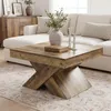 Tribesigns, tavolino quadrato, 80 cm, in stile rustico, in Anteprima dell’immagine prodotto 1