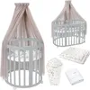 Mobiles Babybett OWAL aus Holz 7in1 mit Matratze, Produktbild-Vorschau 1