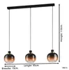 Oilella Lustre Contemporain 3 Lumières Acier Noir Et Voir les images du produit 11