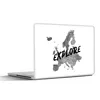 MuchoWow® Laptop Aufkleber Sticker Cover Europa-Karte in Produktbild-Vorschau 1
