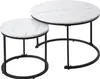 MODFU Tables Basses Gigognes, Lot de 2 Rondes, Plateau MDF, Voir les images du produit 7