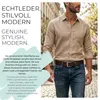 styleBREAKER Uni Rindsleder Gürtel Unifarben mit gemaserter Produktbild-Vorschau 6