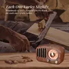 A person is working with wood, and a retro radio is placed on a wooden table. Produktbild-Vorschau
