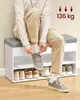 VASAGLE Schuhbank mit Sitzkissen, Schuhregal mit 3 Ebenen, Produktbild-Vorschau 5