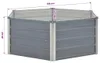 vidaXL Lit surélevé 129 x 129 x 46 cm Acier galvanisé Gris Voir les images du produit 10