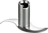 A close-up shot of a metal blender blade attached to a cylindrical metal shaft. Podgląd zdjęcia produktu