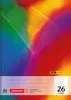 A notebook cover with a colorful abstract design and product information. Náhled obrázku produktu