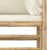 4-tlg. Garten-Lounge-Set mit Cremeweißen Kissen Bambus Produktbild-Vorschau 4