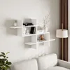 DECORTIE Halic Wandregal Modern Bücherregal Weiß, 150 x 22 Produktbild-Vorschau 2