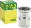 A product shot of a Mann Filter oil filter and its packaging. Anteprima dell’immagine prodotto