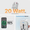 VOOMY Reiseadapter Weltweit 3-in-1 – Für 150+ Länder – Produktbild-Vorschau 6