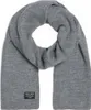 A gray knitted scarf is laid out flat against a white background. Anteprima dell’immagine prodotto