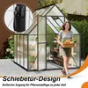 UISEBRT Premium Gewächshaus Aluminium 230x180x195cm, 4.14m² Produktbild-Vorschau 6