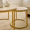 CALICOSY - Lot de 2 Tables Basses Gigognes Rondes L70 cm - Voir les images du produit 4