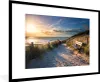 MuchoWow® Gerahmtes Poster Sonnenuntergang - Strand - Düne Produktbild-Vorschau 1