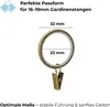 100 Stück Metall Gardinenringe mit Clips Farbe Antikgold Produktbild-Vorschau 3