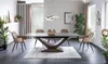 Table de salle à manger pliante OHAN - 180x95, marbre gris Voir les images du produit 11