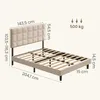 VASAGLE Bettgestell 140 x 200 cm Doppelbett mit Produktbild-Vorschau 8