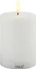 A white LED candle with a flame. Produktbild-Vorschau
