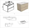Ensemble Meuble Salle de Bain Suspendu, 3 Éléments MDF avec Voir les images du produit 3