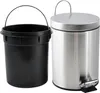 MSV kleiner Treteimer fur Bad/Toilette - silber glanzend - Produktbild-Vorschau 7