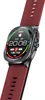 A close-up, angled shot of a red smartwatch with a black bezel and a red strap, displayed against a white background. Náhled obrázku produktu