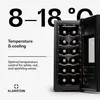 Klarstein voľne stojaca 1-zónová chladnička na víno, malá Náhľad obrázku produktu 4