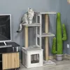 PawHut Kratzbaum aus Holz Katzenbaum Groß, Katzenkratzbaum Produktbild-Vorschau 2