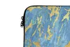 MuchoWow® Laptop Hülle 14 ZollMarmor - Gold - Blau Produktbild-Vorschau 3