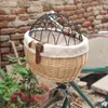 Kosz rowerowy, kosz rowerowy dla zwierząt, wiklinowy kosz Podgląd zdjęcia produktu 1